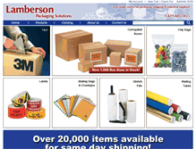 Tablet Screenshot of lambersonpackaging.com